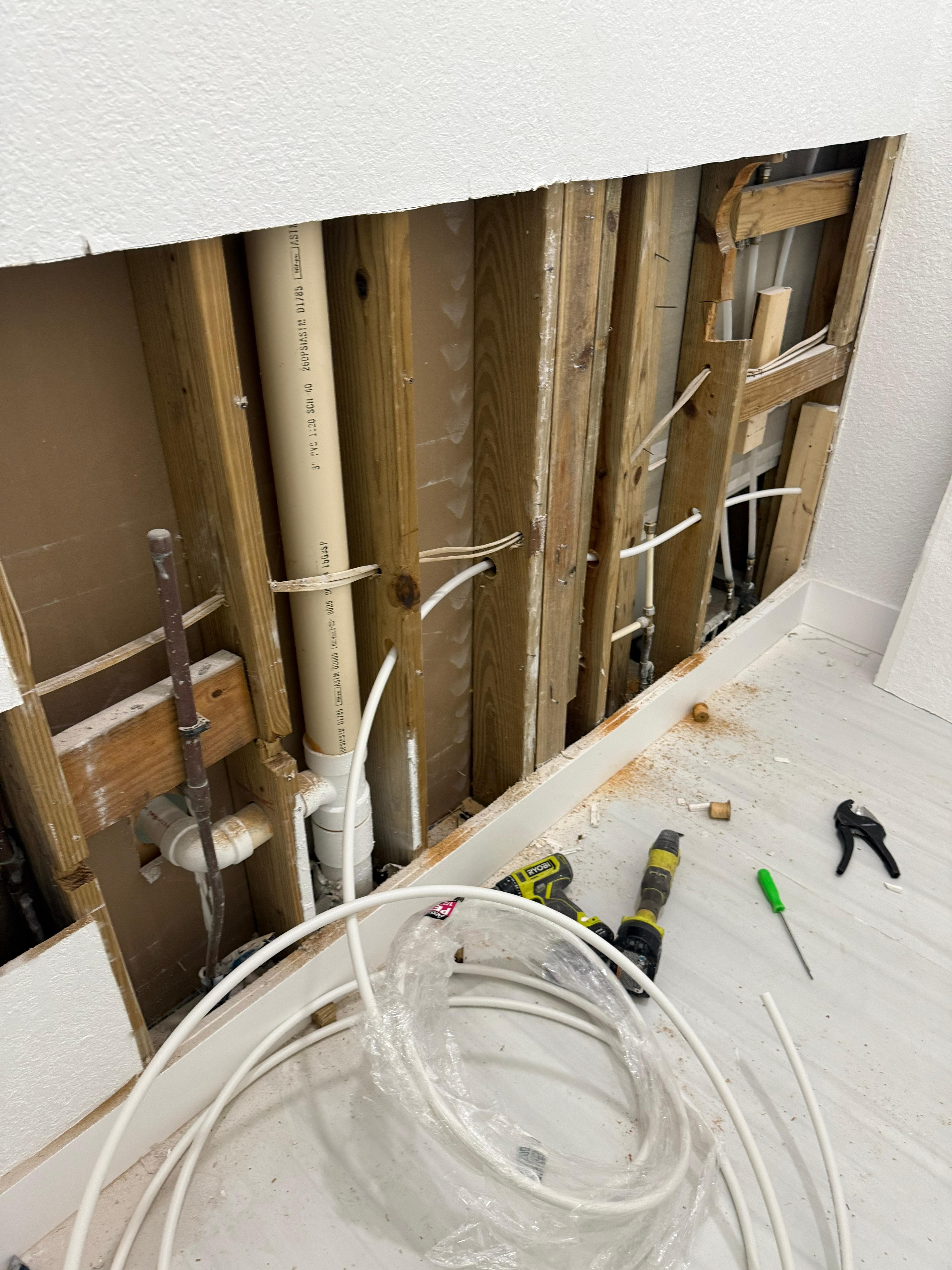 Plumbing after repair